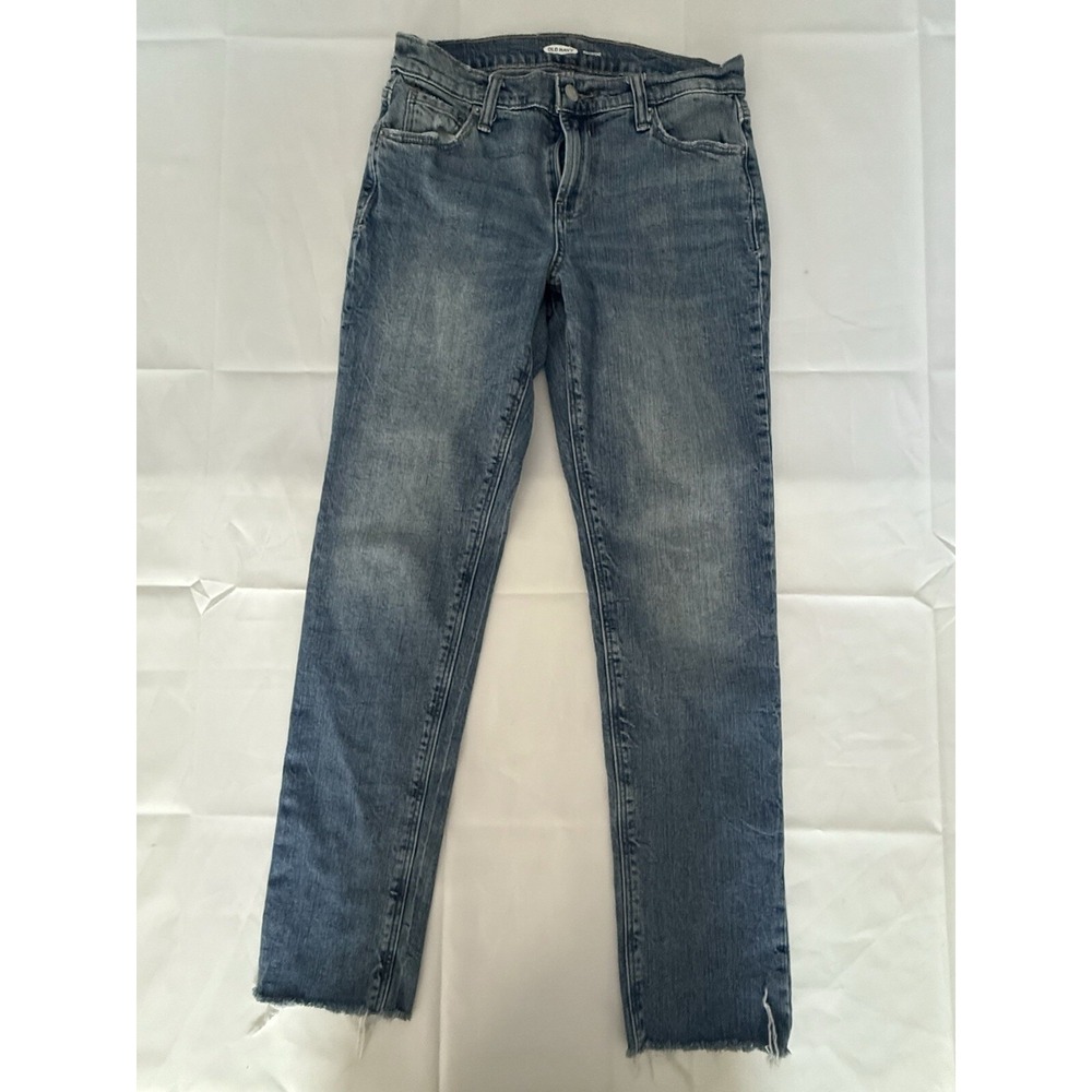 Old Navy Womens Size 2 Mid Rise Boyfriend Pockets Denim Blue Jeans
